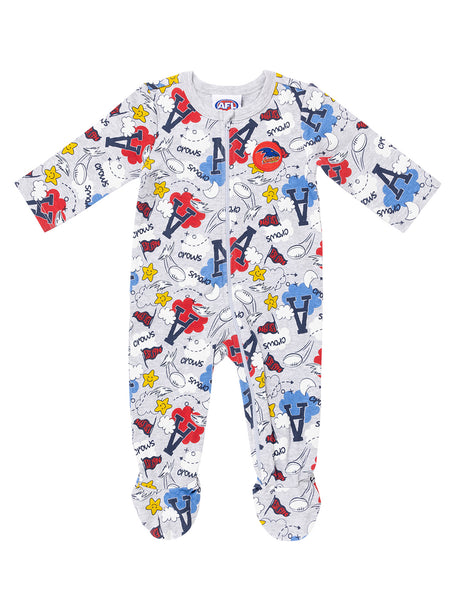 Adelaide Crows Babies Infants Cloud Coverall Romper Onesie