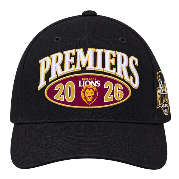 PREORDER - Brisbane Lions 2026 Premiers Mens Adults P1 Cap Black