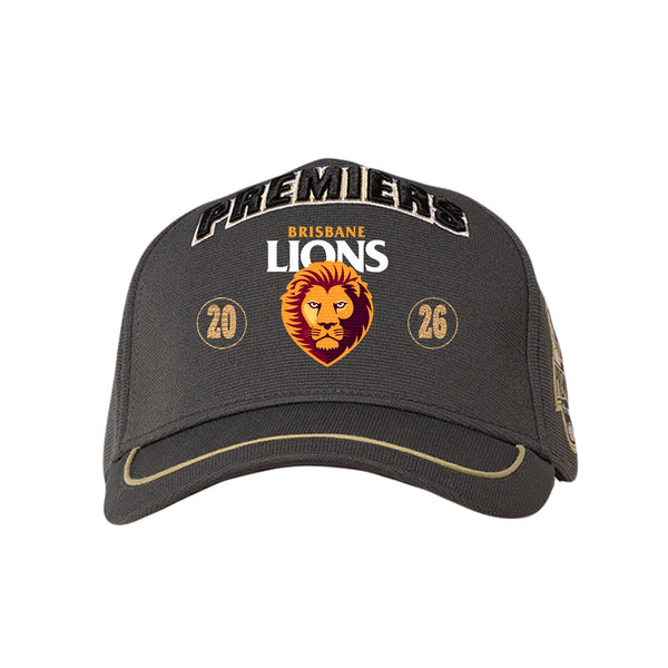 PREORDER - Brisbane Lions 2026 Premiers Mens Adults P1 Cap Charcoal