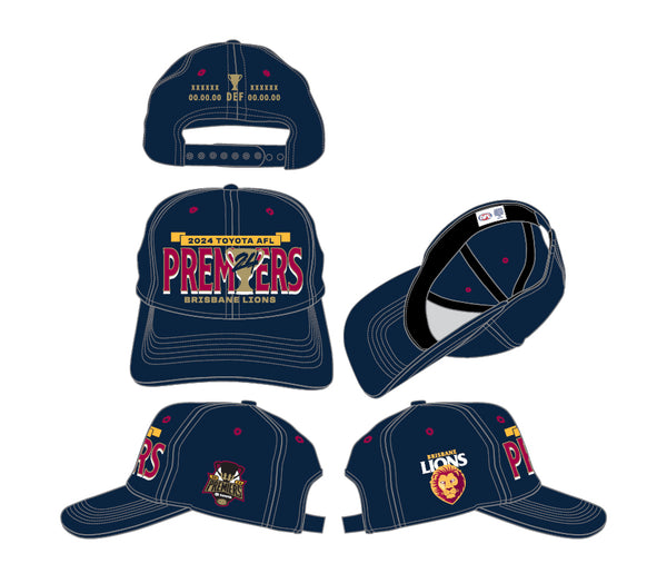 Brisbane Lions 2024 Premiers Mens Adults P3 Cap