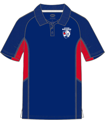 Western Bulldogs Mens Adults Active Polo Shirt