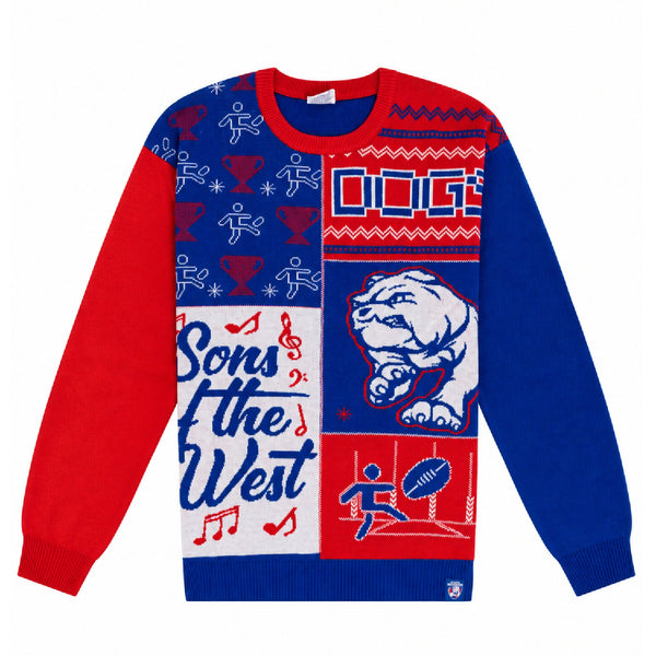 Western Bulldogs AFL Mens Ugly Christmas Jumper Crew Neck Sweater