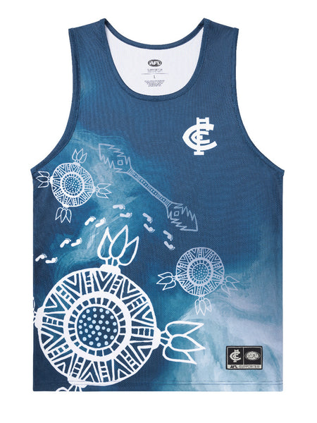 Carlton Blues Mens Adults Indigenous Training Singlet