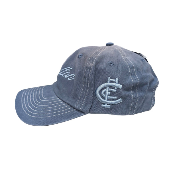 Carlton Blues Mens Adults Sunbleached Dad Cap