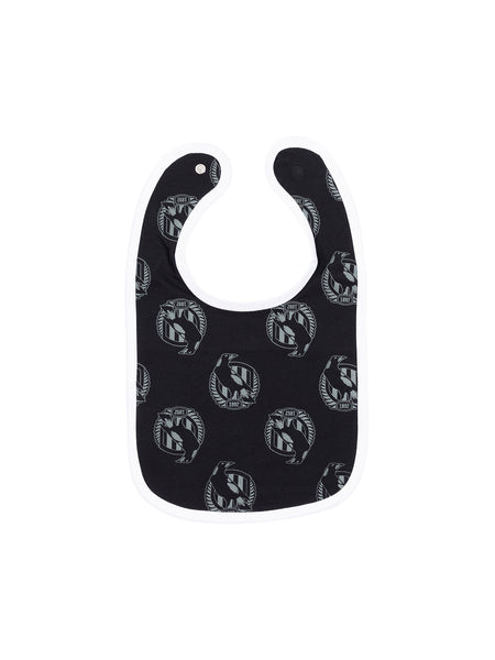 Collingwood Magpies Babies Infants 2 Pack Bib Set