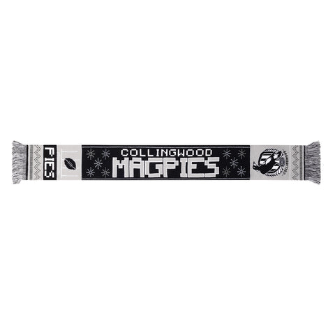Collingwood Magpies Mens Adults Winter Wonderland Ugly Scarf