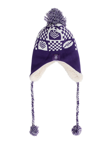 Fremantle Dockers Sherpa Fleece Winter Pom Pom Beanie