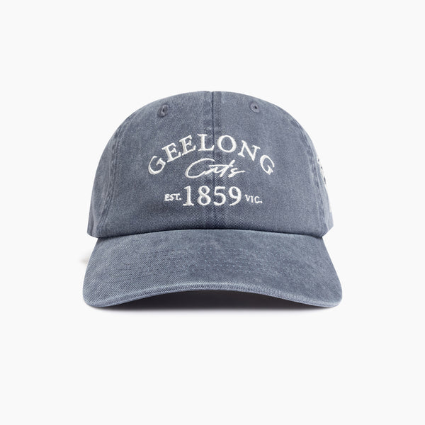 Geelong Cats Mens Adults Acid Wash Dad Cap