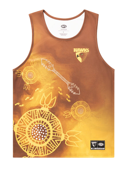 Hawthorn Hawks Mens Adults Indigenous Training Singlet