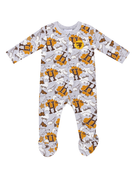Hawthorn Hawks Babies Infants Cloud Coverall Romper Onesie
