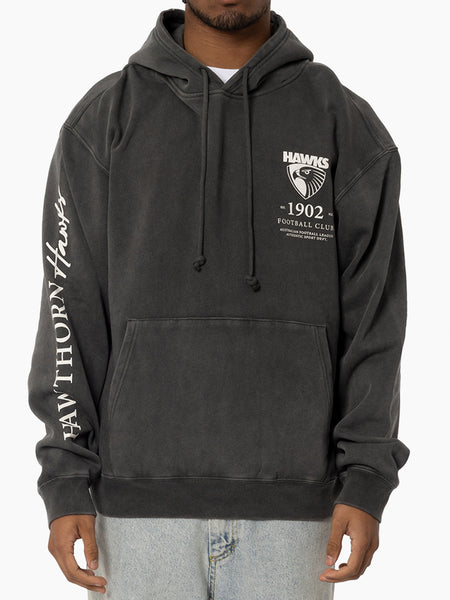 Hawthorn Hawks Mens Adults Acid Wash Hoodie