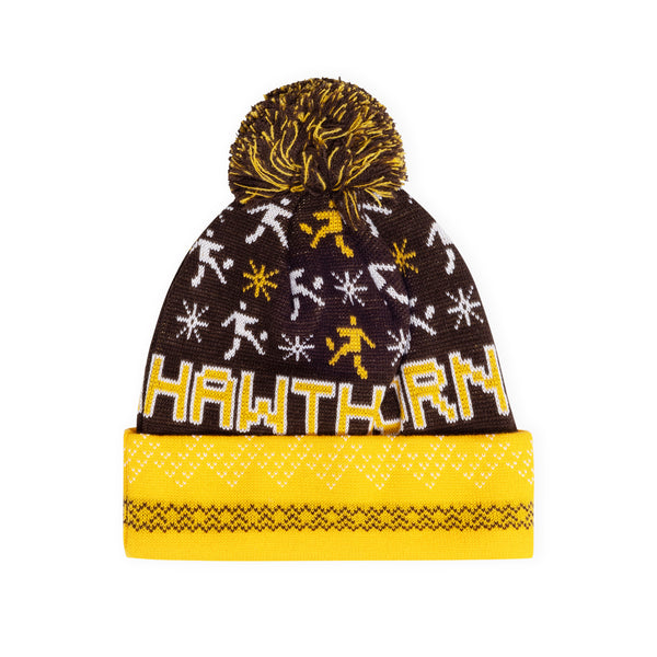 Hawthorn Hawks Mens Adults Pom Pom Ugly Beanie