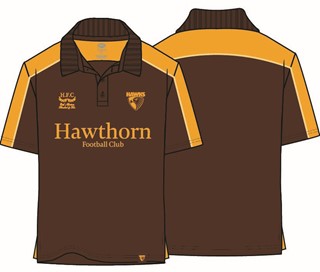 Hawthorn Hawks Mens Adults Multi Logo Polo Shirt