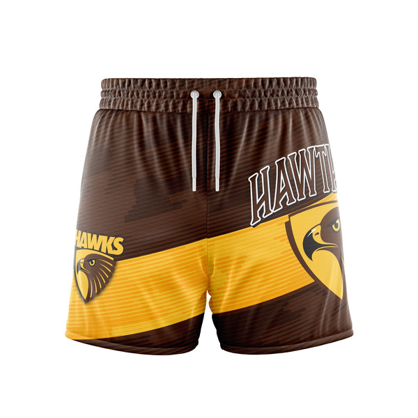 Hawthorn Hawks Youth Kids Barrel Boardies Board Shorts