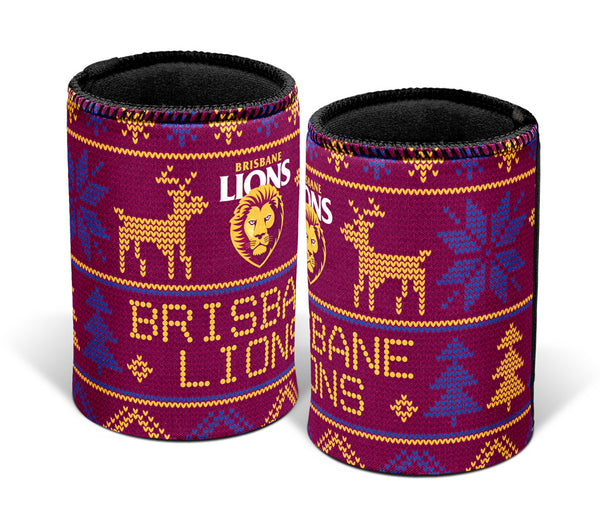 Brisbane Lions Christmas Ugly Can Cooler