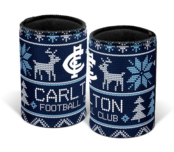 Carlton Blues Christmas Ugly Can Cooler