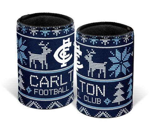Carlton Blues Christmas Ugly Can Cooler