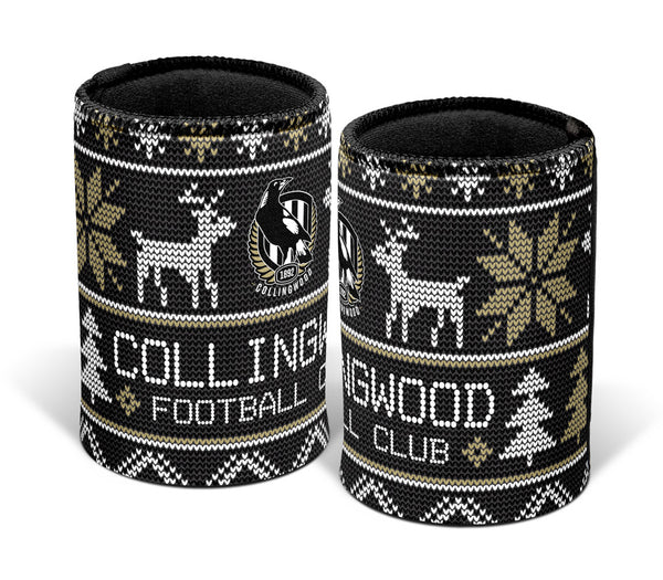 Collingwood Magpies Christmas Ugly Can Cooler