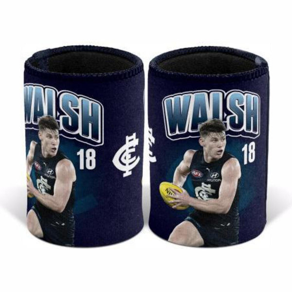 Carlton Blues Player Can Cooler Sam Walsh Stubby Holder