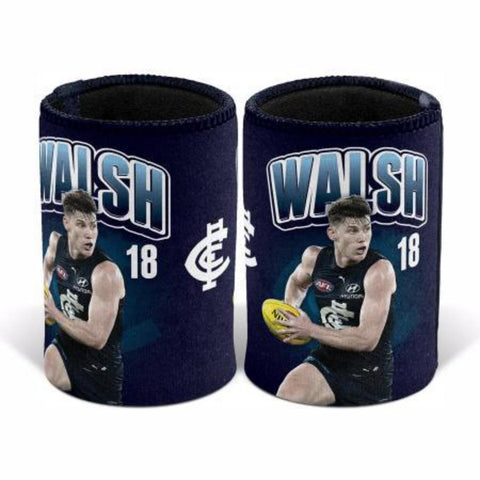 Carlton Blues Player Can Cooler Sam Walsh Stubby Holder