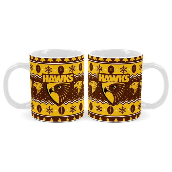 Hawthorn Hawks AFL Christmas Mug