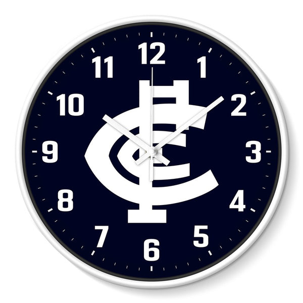 Carlton Blues 30cm Team Logo Wall Clock
