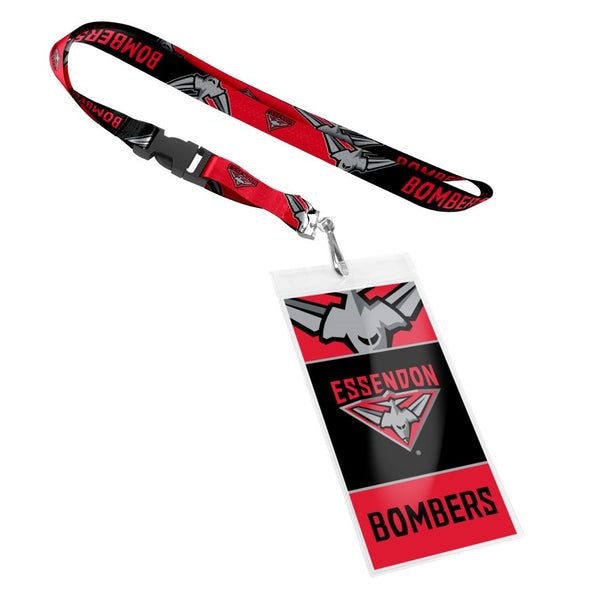 Essendon Bombers Lanyard with Card Pocket