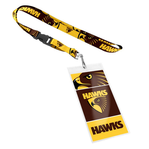 Hawthorn Hawks Lanyard with Card Pocket