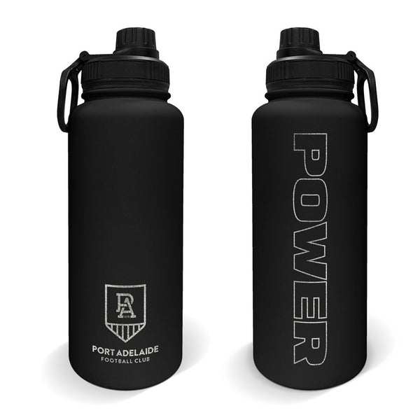 Port Adelaide Power Stainless Steel 960ml Drink Bottle
