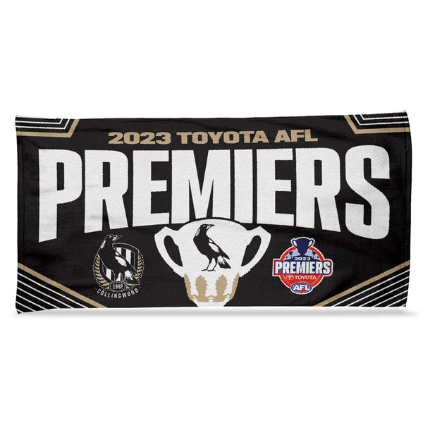 Collingwood Magpies 2023 Premiers Logo Beach Towel PH2