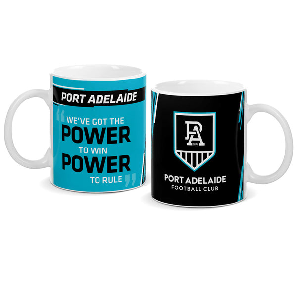Port Adelaide Power Logo and Song Mug