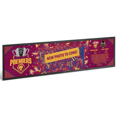 PREORDER - Brisbane Lions 2024 Premiers Team Image Bar Runner PH2