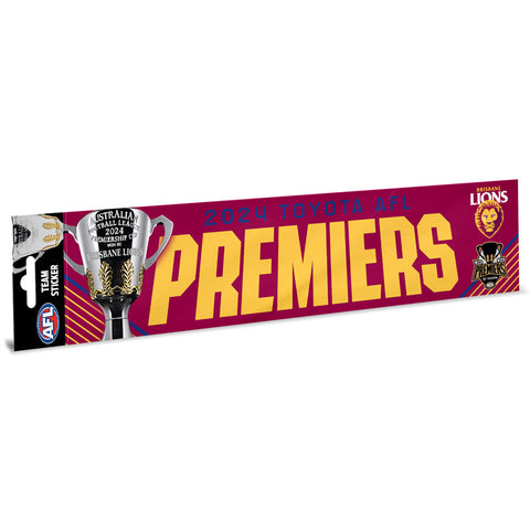 PREORDER - Brisbane Lions 2024 Premiers Bumper Sticker PH1