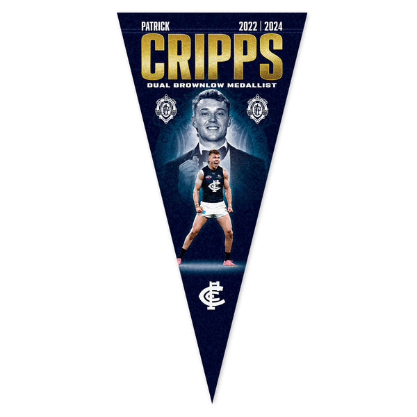 Carlton Blues Patrick Cripps 2024 Brownlow Medal Wall Pennant