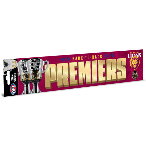 Brisbane Lions 2025 Premiers Bumper Sticker PH1