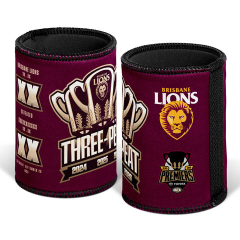 PREORDER - Brisbane Lions 2026 Premiers Score Baseless Can Cooler PH1