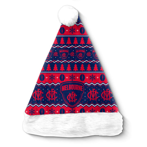 Melbourne Demons AFL Christmas Santa Hat