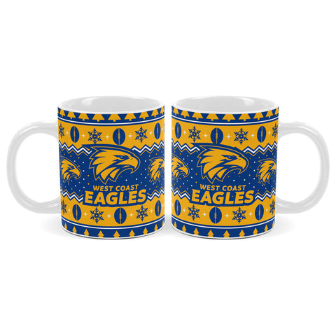 West Coast Eagles AFL Christmas Mug