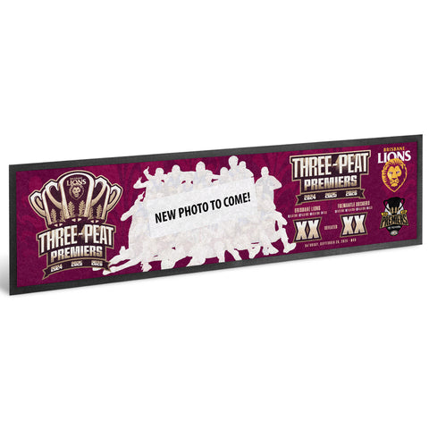 PREORDER - Brisbane Lions 2026 Premiers Team Image Bar Runner PH2