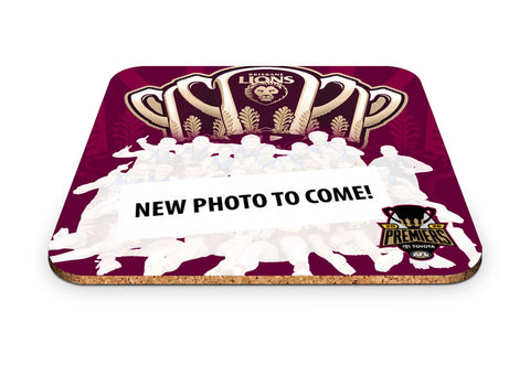 PREORDER - Brisbane Lions 2026 Premiers Team Image Coasters 4 Pack PH2