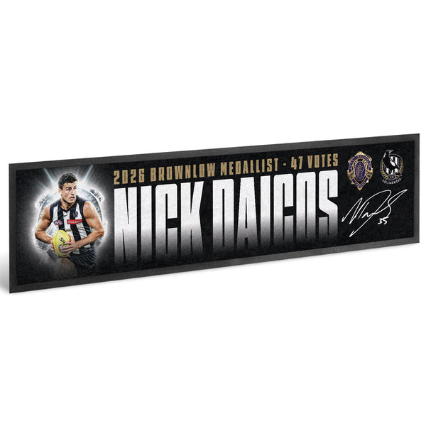 PREORDER - Collingwood Magpies Nick Daicos 2026 Brownlow Medal Bar Runner