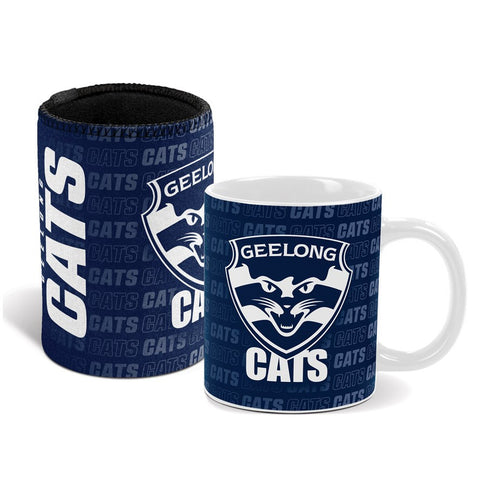 Geelong Cats AFL Mug and Can Cooler