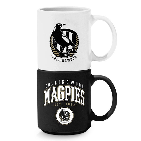 Collingwood Magpies Set of 2 Stackable Mugs