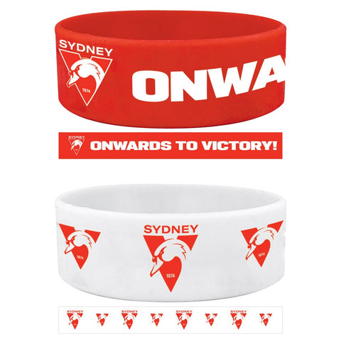 Sydney Swans Set of 2 Supporter Wristbands