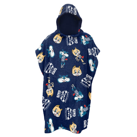 Geelong Cats Kids Youth Hooded Beach Towel