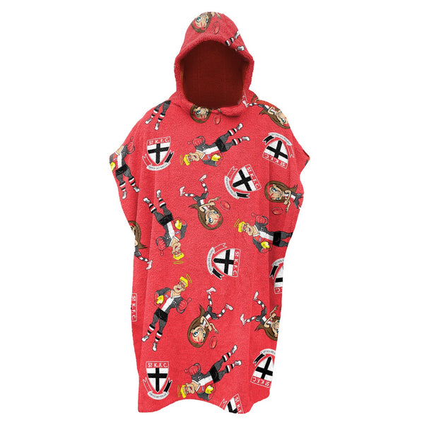 St Kilda Saints Kids Youth Hooded Beach Towel
