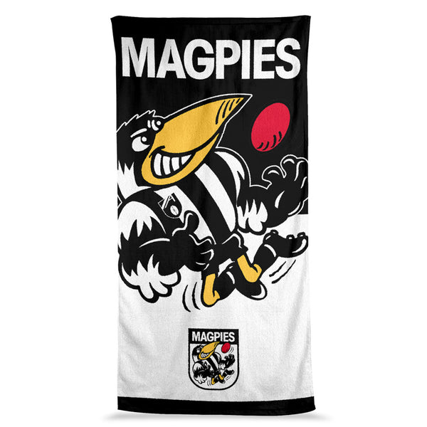 Collingwood Magpies Mascot Jumbo Beach Bath Towel