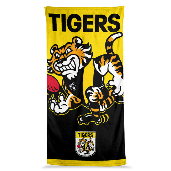 Richmond Tigers Mascot Jumbo Beach Bath Towel