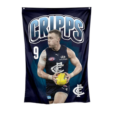 Carlton Blues AFL Player Wall Flag Patrick Cripps