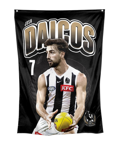 Collingwood Magpies AFL Player Wall Flag Josh Daicos
